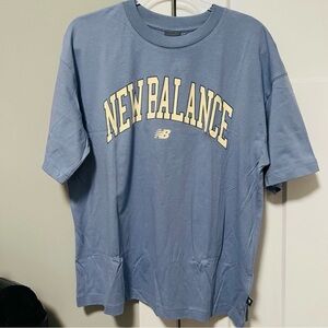 New Balance Blue Tee with Cream Lettering